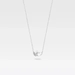 ogrlica dva srca cirkon