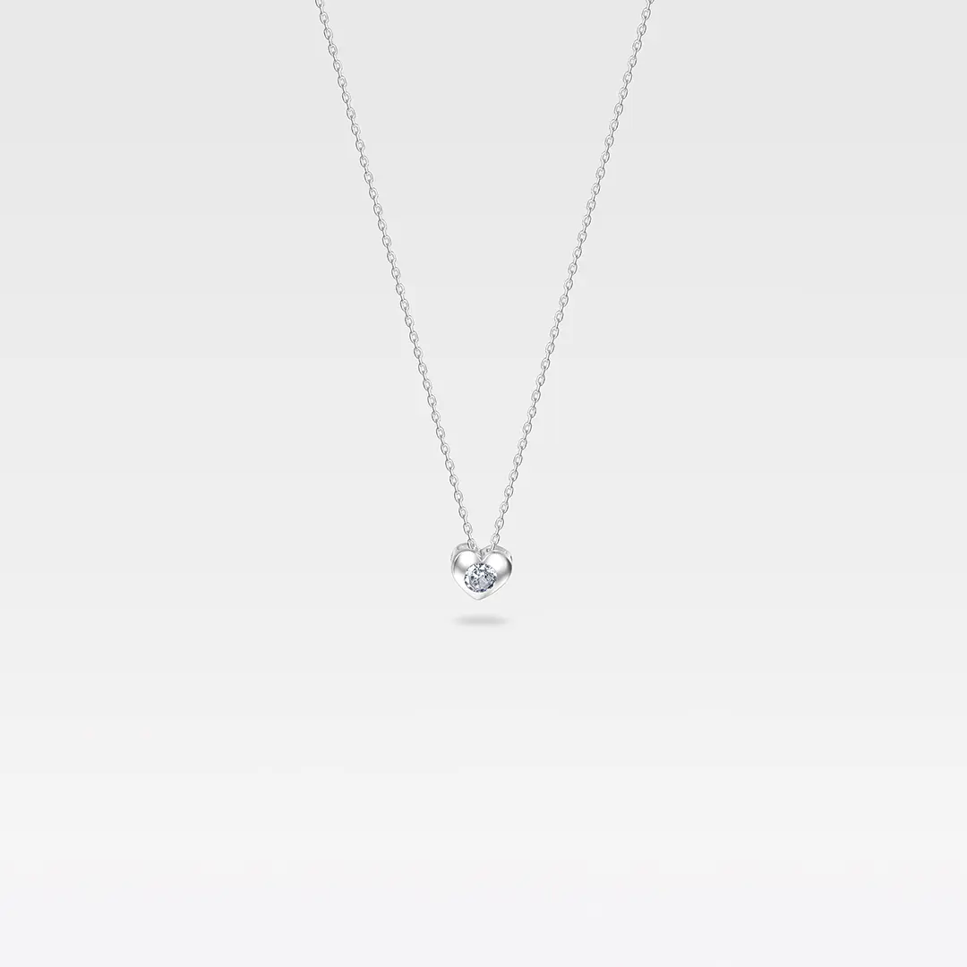 ogrlica srce cirkon