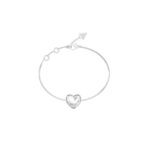 ICONIQUE GUESS ŽENSKA NARUKVICA BOJA SREBRA, SRCE JUBB05542JWYGS